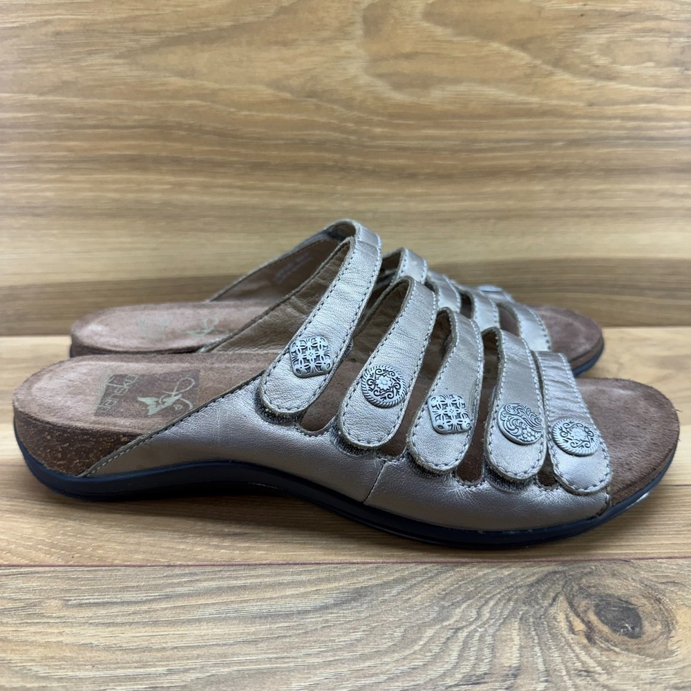 Dansko Janie Sandals Womens 11 EU 41 Taupe‎ Leather Slides Slip On